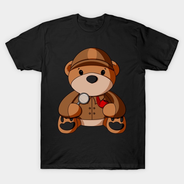 Detective Teddy Bear T-Shirt by Alisha Ober Designs